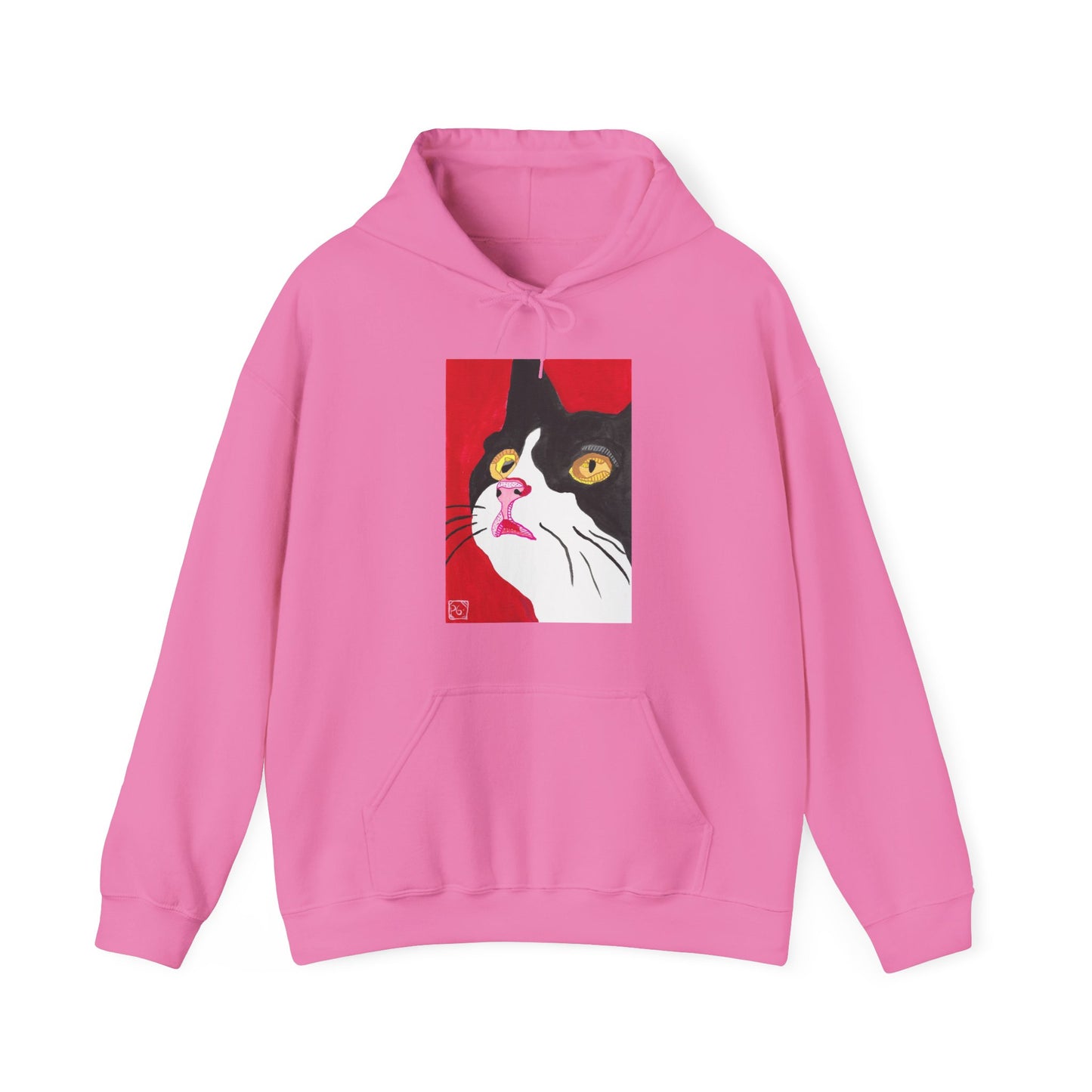 Cat Lover's Unisex Heavy Blend Hoodie - Artistic Cat Design
