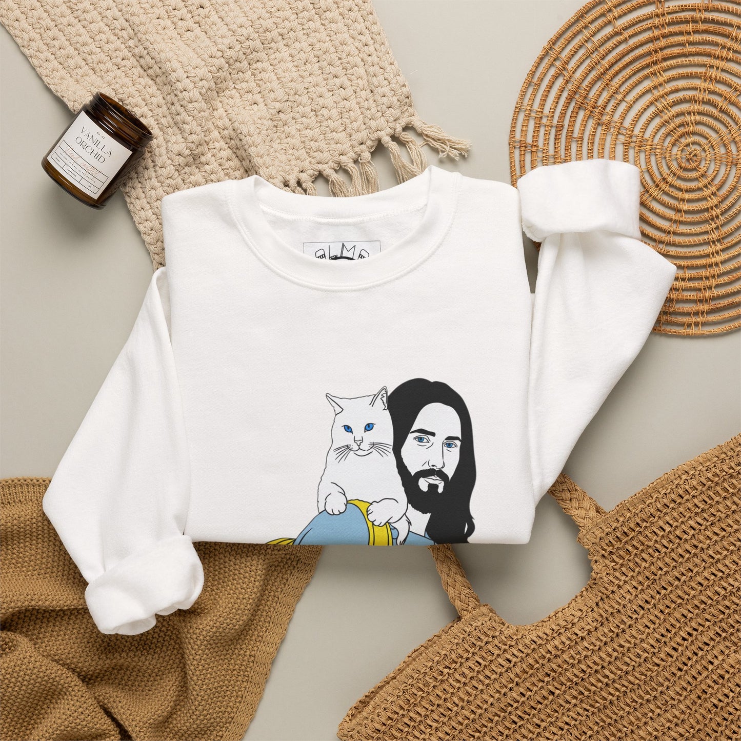 Jeus and cat Unisex Heavy Blend™ Crewneck Sweatshirt