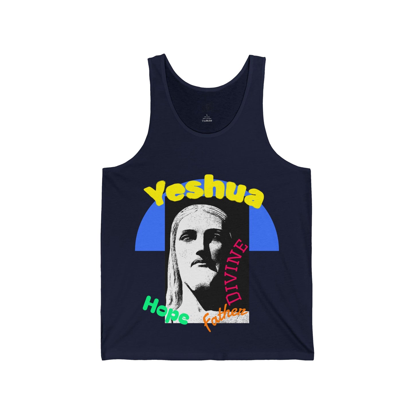 Yeshua Unisex Jersey Tank - Embrace Hope, Faith, Divine Style, Great for Summer, Gift for Believers, Inspirational Apparel