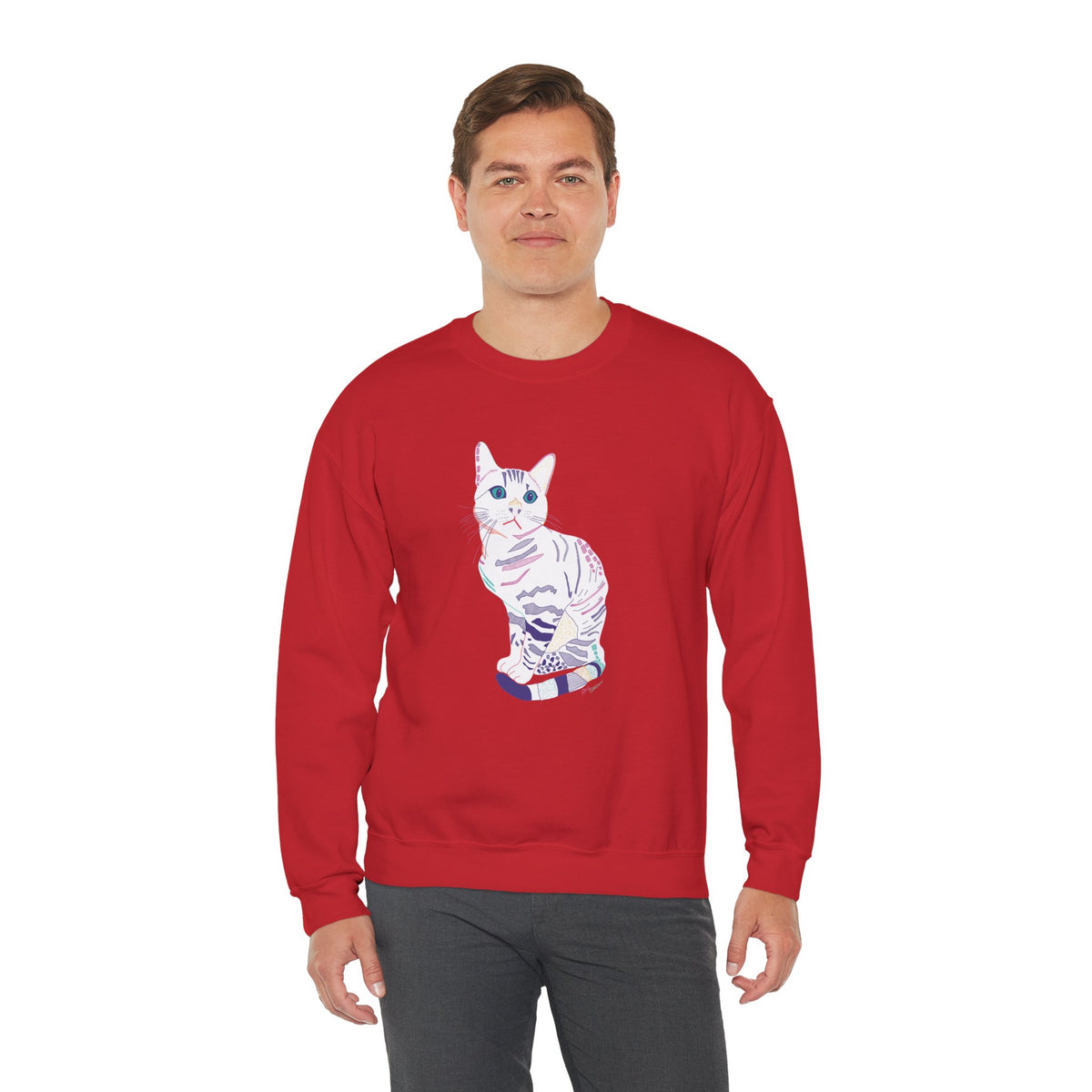 White Cat Unisex Heavy Blend™ Crewneck Sweatshirt