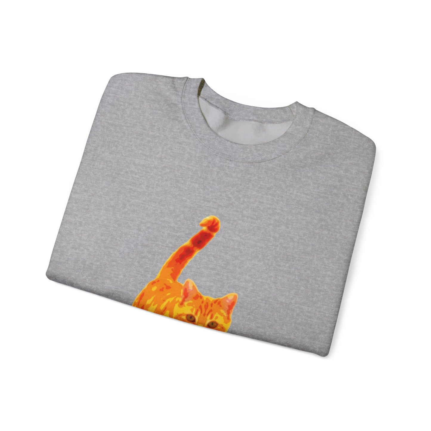 Cat Lover's Cozy Crewneck Sweatshirt - Perfect Gift for Pet Owners, Animal Lovers, Casual Wear, Birthdays, Cat-Themed Apparel