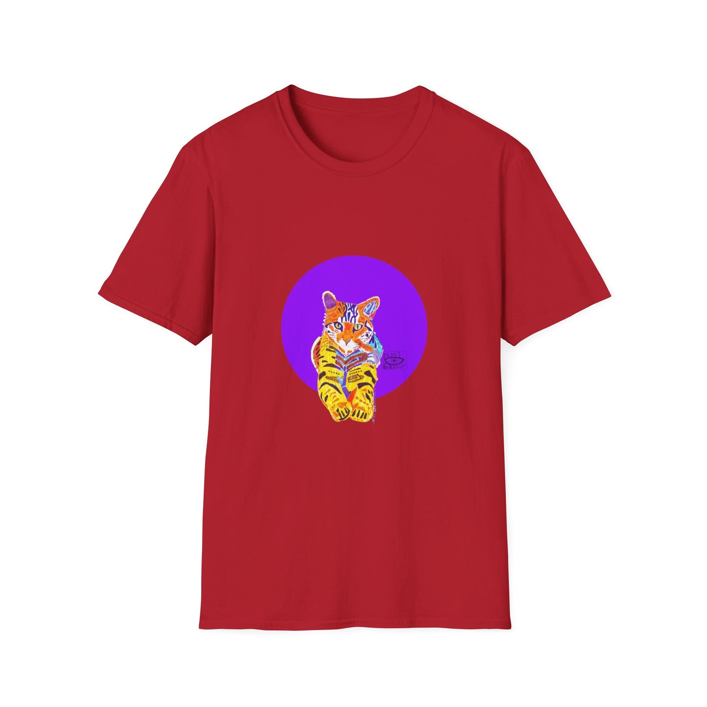 Vibrant Tiger Graphic T-Shirt, Colorful Art Tee for Animal Lovers, Unique Gift for Birthdays and Special Occasions, Unisex Softstyle Tee