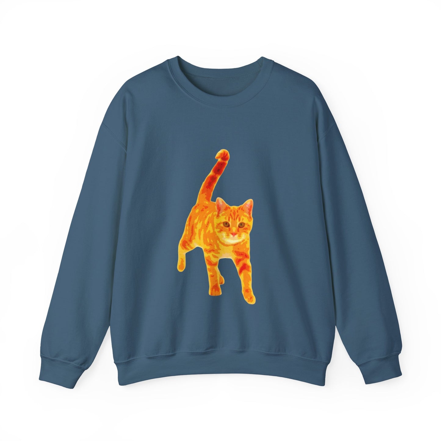 Cat Lover's Cozy Crewneck Sweatshirt - Perfect Gift for Pet Owners, Animal Lovers, Casual Wear, Birthdays, Cat-Themed Apparel