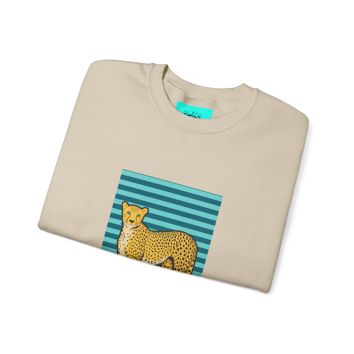 Cheetah in pink boots Unisex Heavy Blend™ Crewneck Sweatshirt