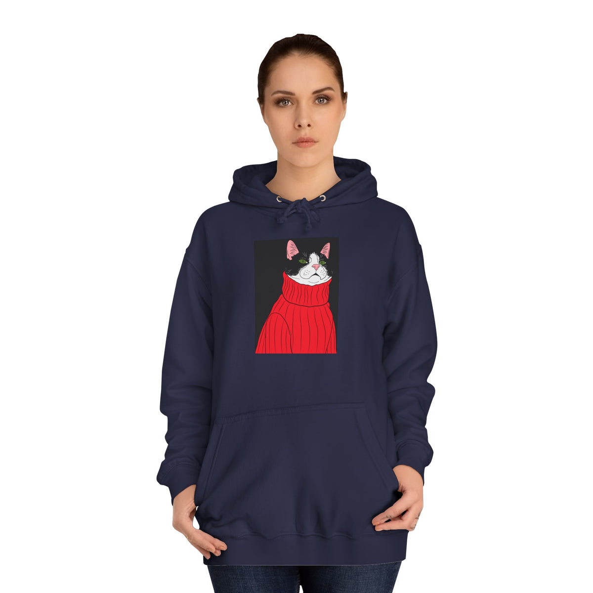 Lazy cat Unisex College Hoodie