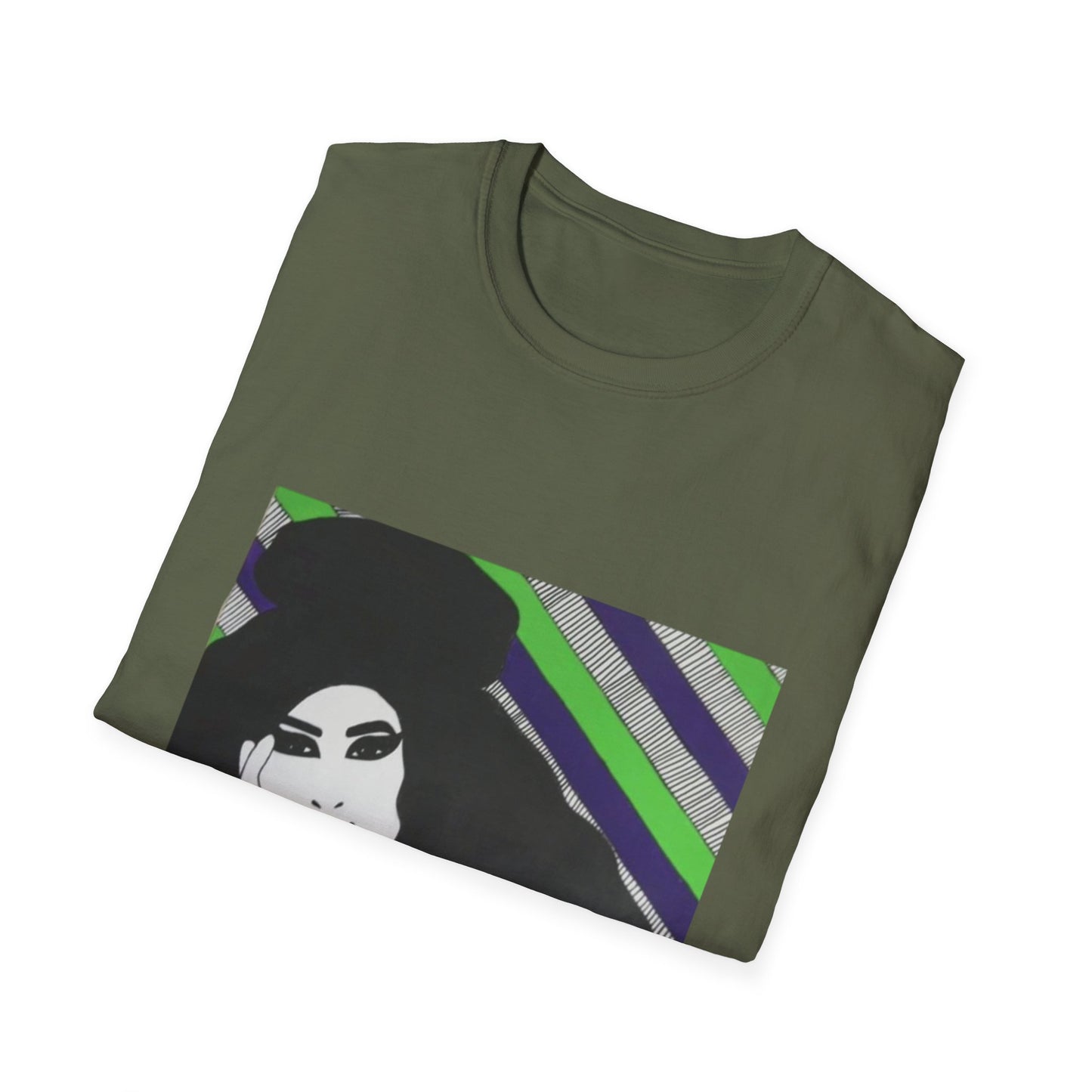 Artistic Amy Portrait T-Shirt, Casual Wear, Unique Gift, Pop Culture Apparel, Unisex Fashion, Everyday Comfort