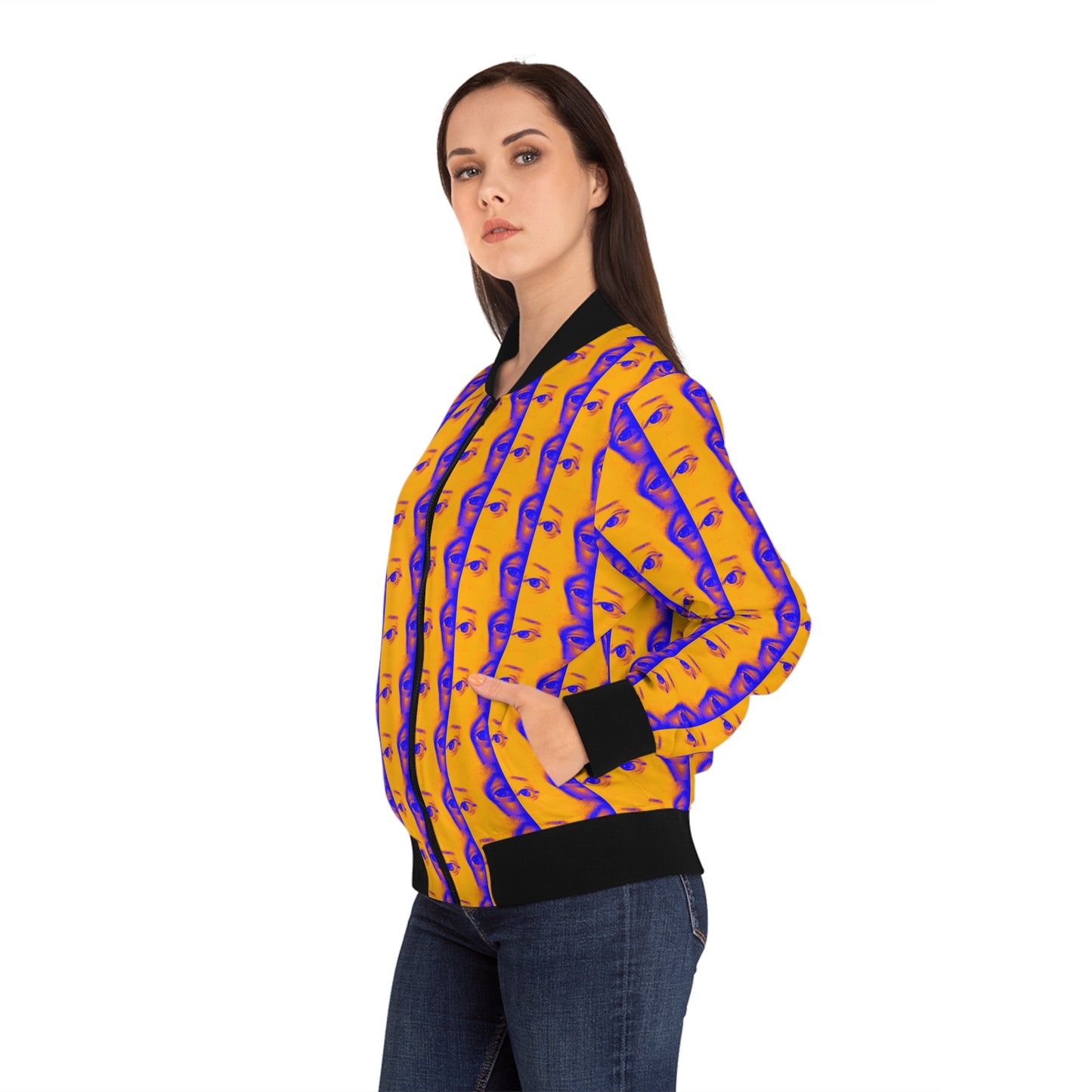 Marie Antoinette Eyes Women's Bomber Jacket (AOP)