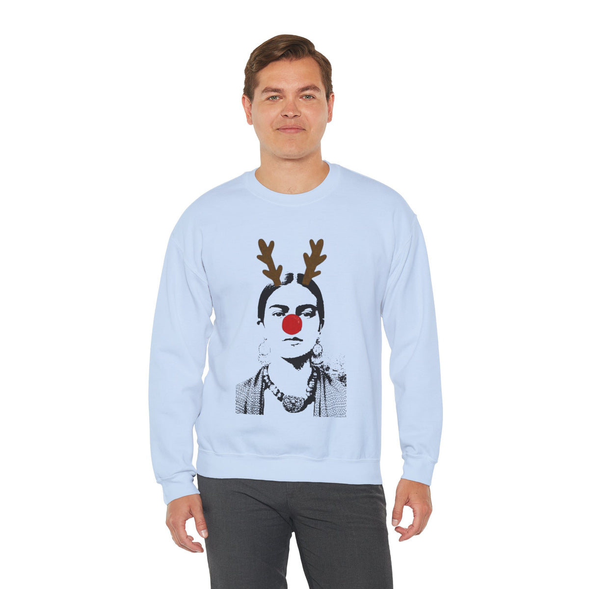 Frida on Christmas Unisex Heavy Blend™ Crewneck Sweatshirt