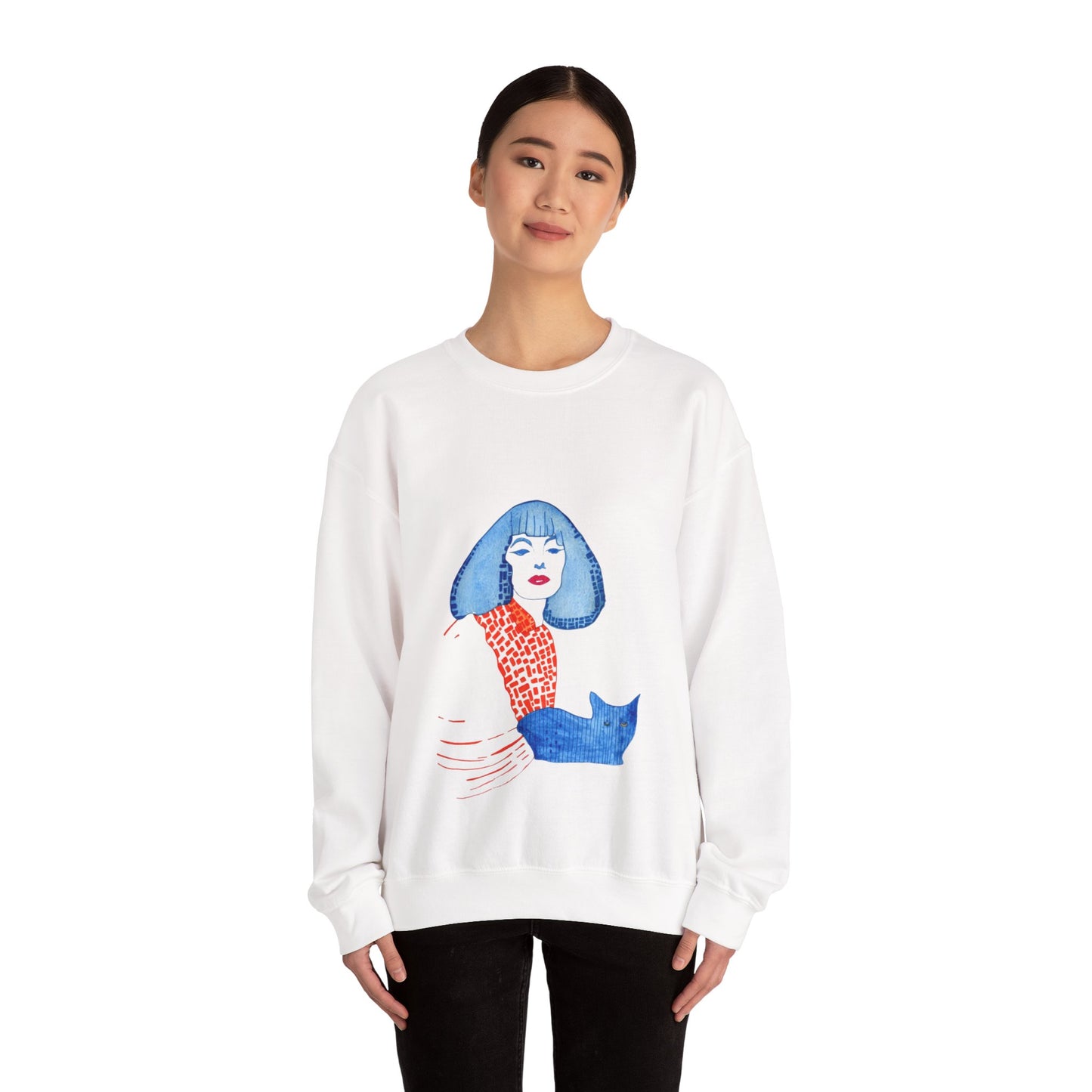 Artistic Cleopatra Cat Lover Sweatshirt
