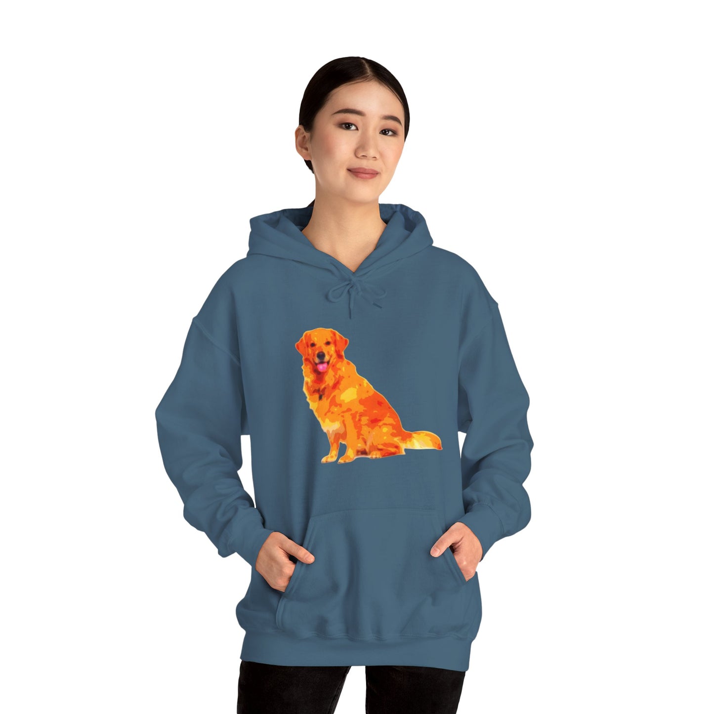 Vibrant Golden Retriever Hoodie, Pet Lover Gift, Cozy Sweatshirt, Animal Art Apparel, Dog Mom Outfit, Christmas Wear, Cute Canine Fashion