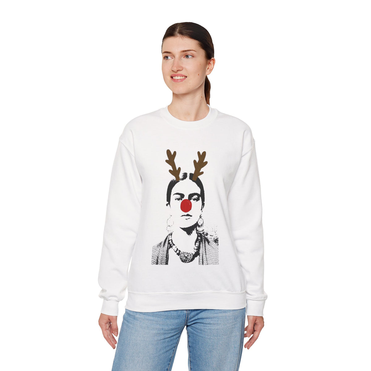 Frida on Christmas Unisex Heavy Blend™ Crewneck Sweatshirt