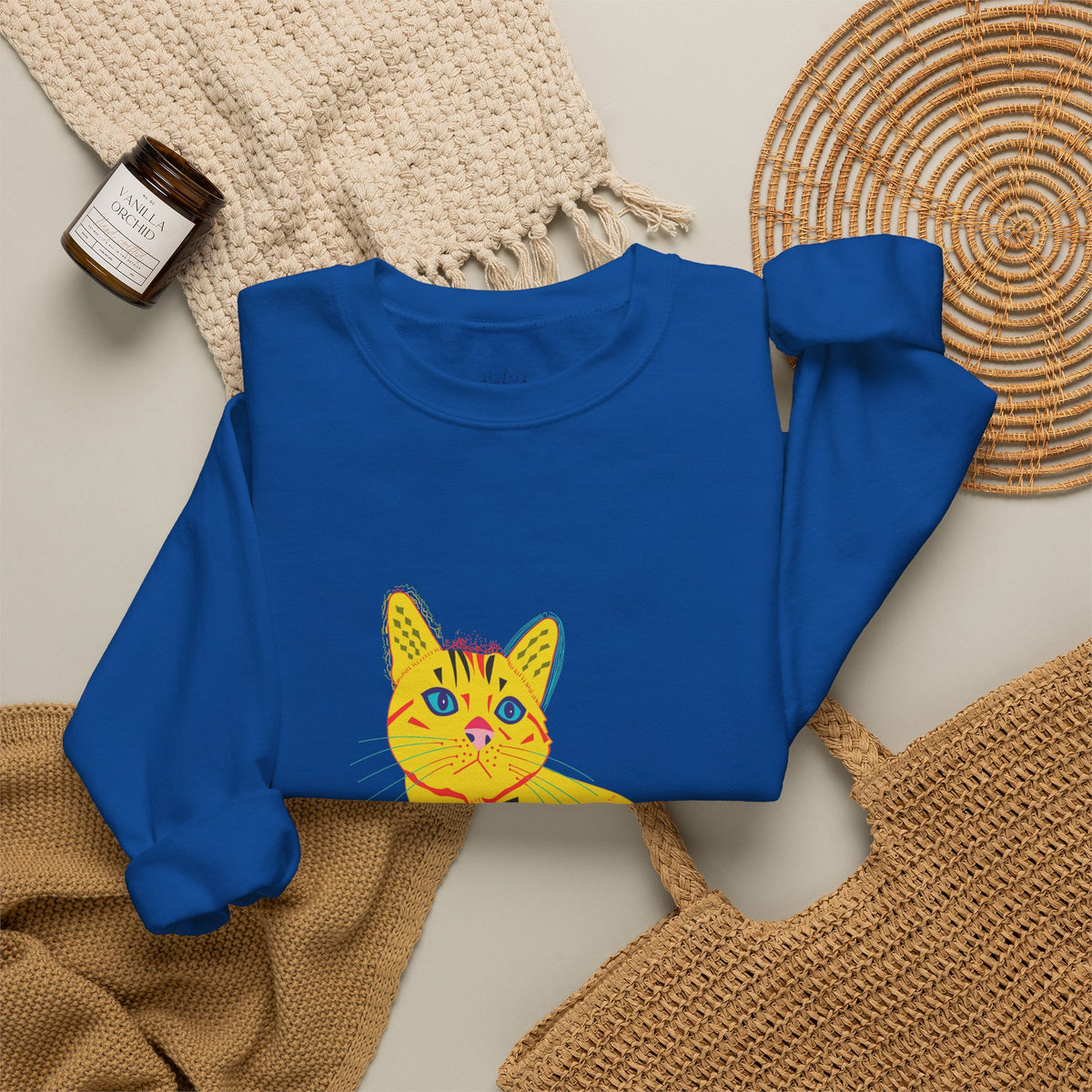 Yellow Cat Unisex Heavy Blend™ Crewneck Sweatshirt