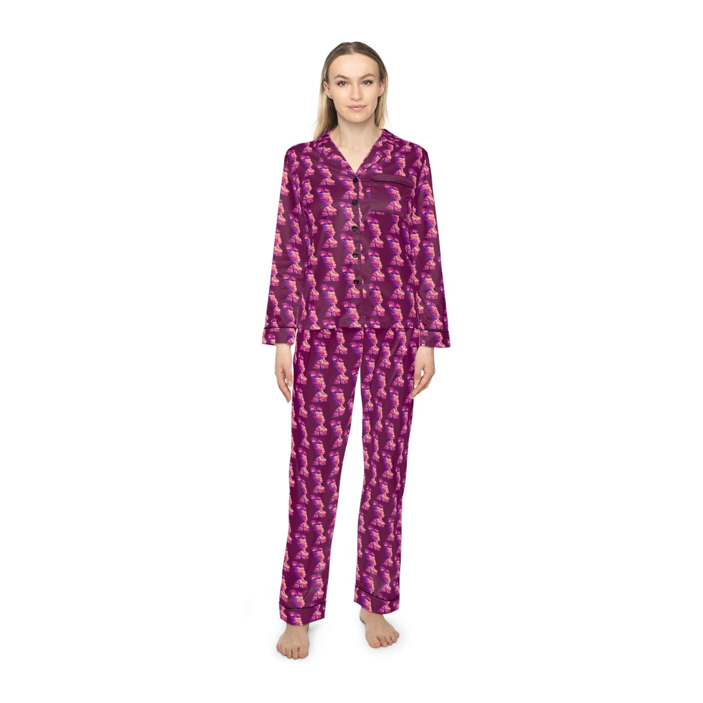 Marie Antoinette Women's Satin Pajamas (AOP)