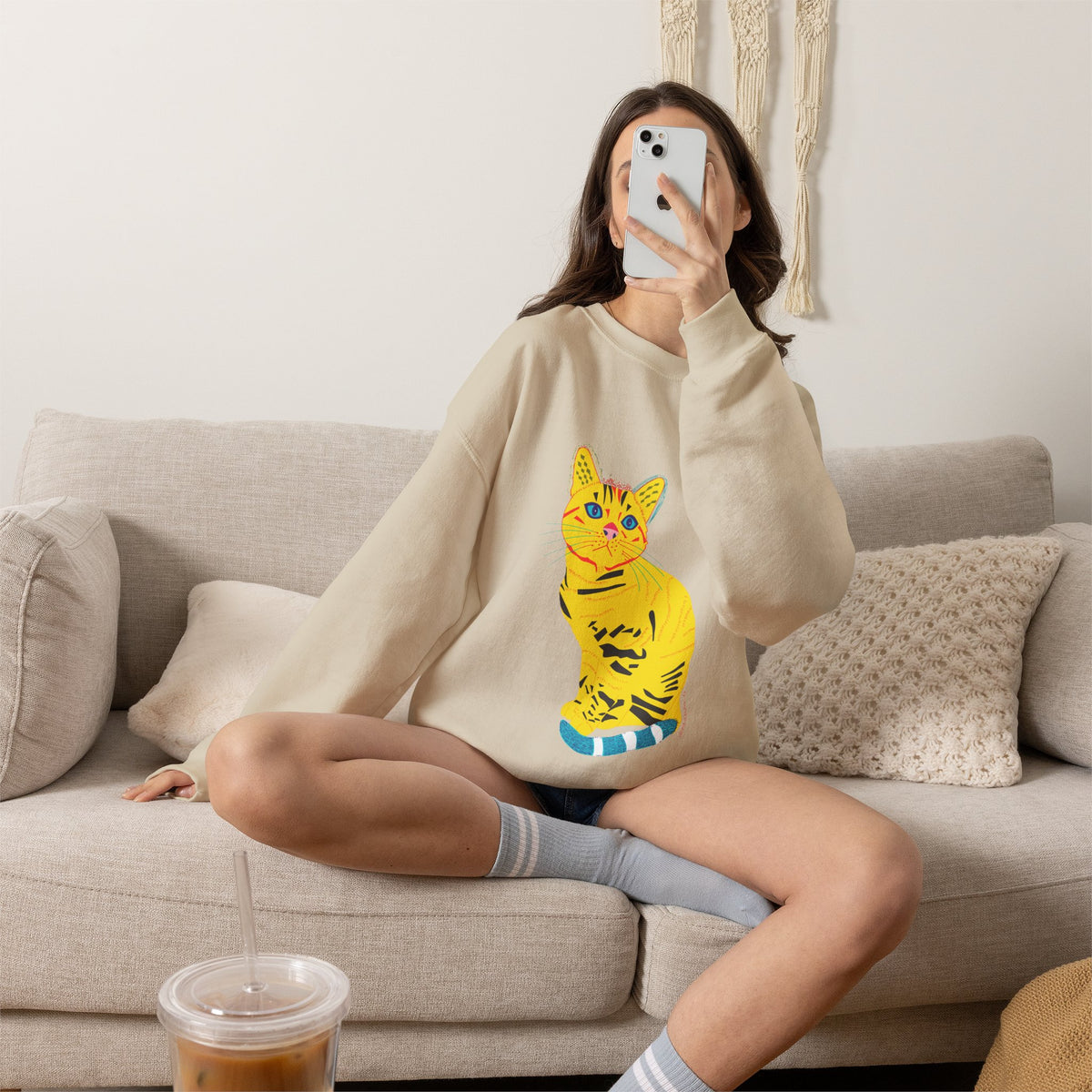 Yellow Cat Unisex Heavy Blend™ Crewneck Sweatshirt