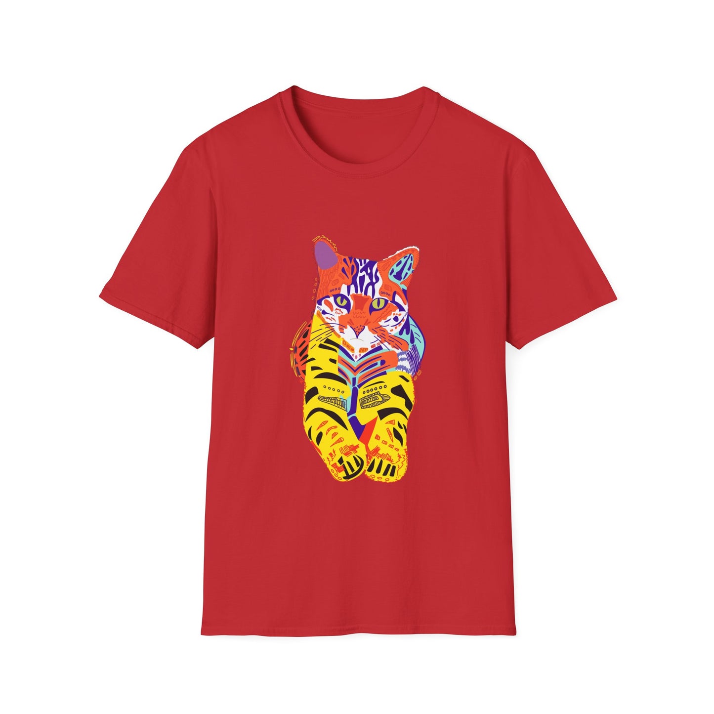 Vibrant Tiger Graphic Unisex Softstyle T-Shirt
