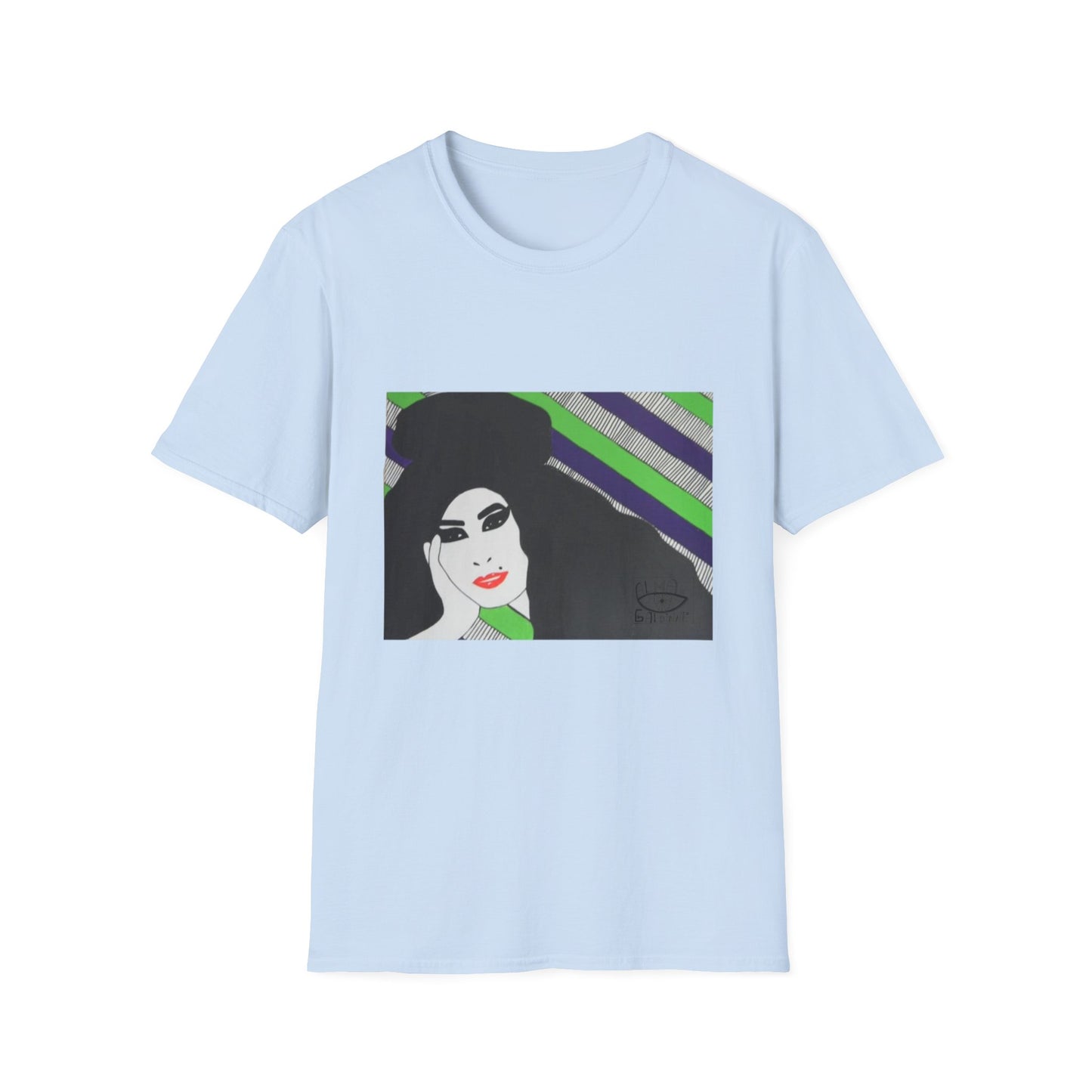 Artistic Amy Portrait T-Shirt, Casual Wear, Unique Gift, Pop Culture Apparel, Unisex Fashion, Everyday Comfort