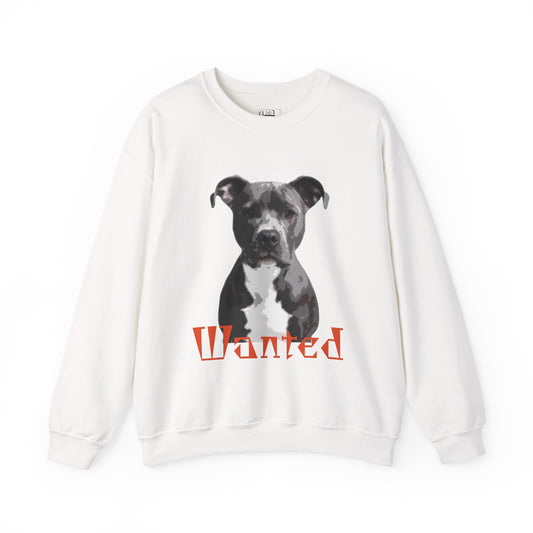 Wanted Dog Sweatshirt, Cozy Crewneck, Animal Lover Gift, Pet Enthusiast Apparel, Casual Unisex Top