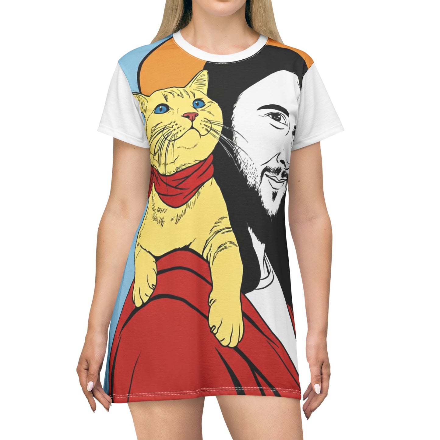 Jesus T-Shirt Dress (AOP)