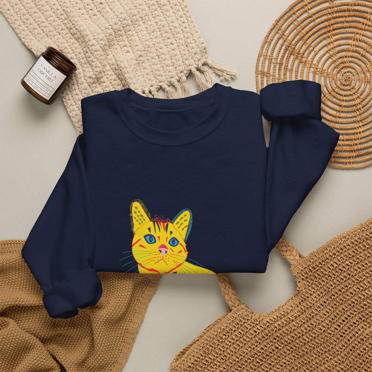 Yellow Cat Unisex Heavy Blend™ Crewneck Sweatshirt