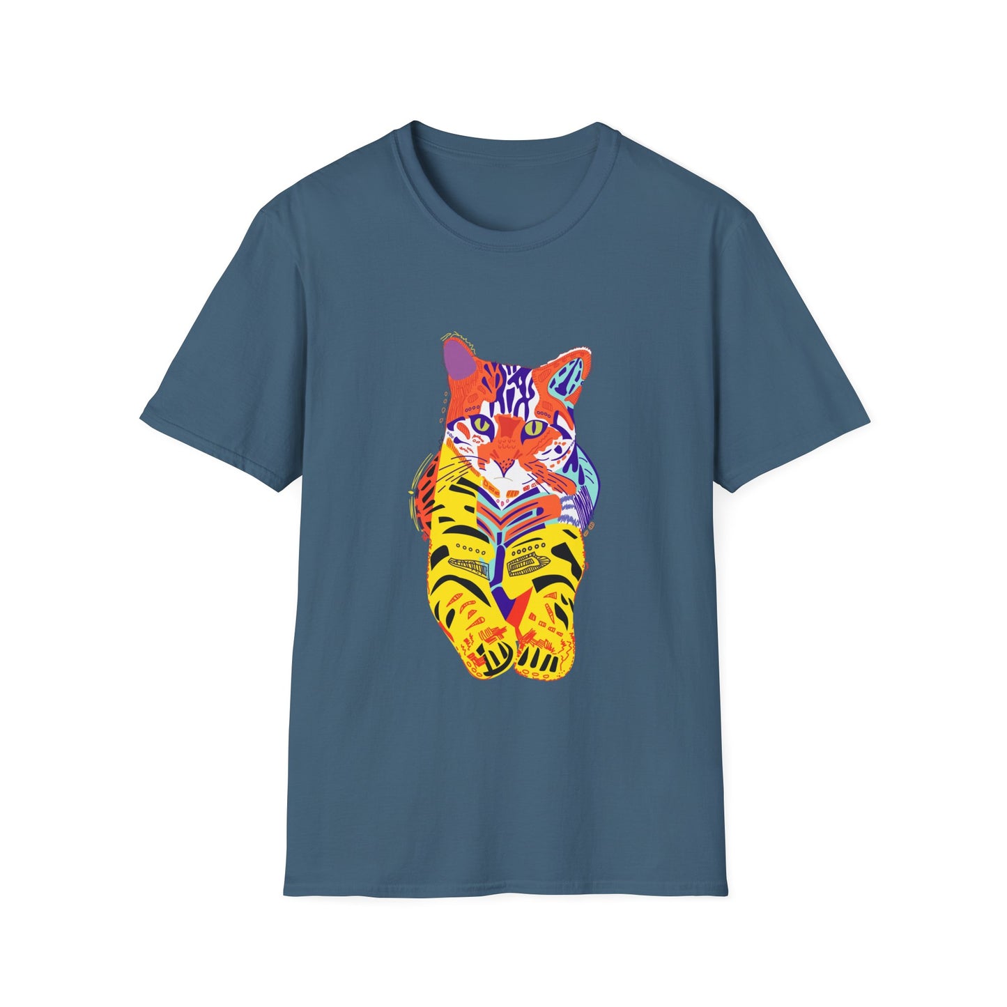 Vibrant Tiger Graphic Unisex Softstyle T-Shirt