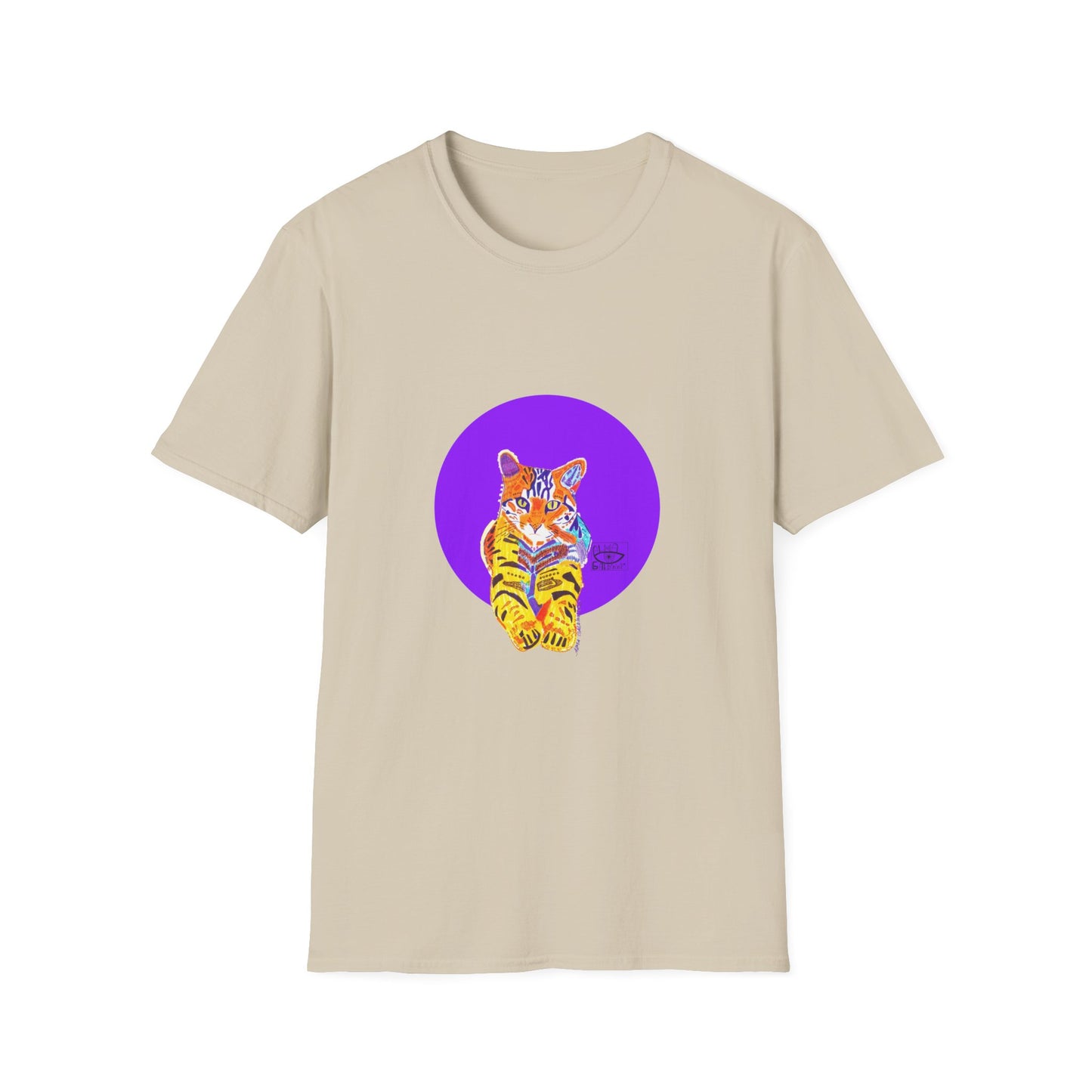 Vibrant Tiger Graphic T-Shirt, Colorful Art Tee for Animal Lovers, Unique Gift for Birthdays and Special Occasions, Unisex Softstyle Tee
