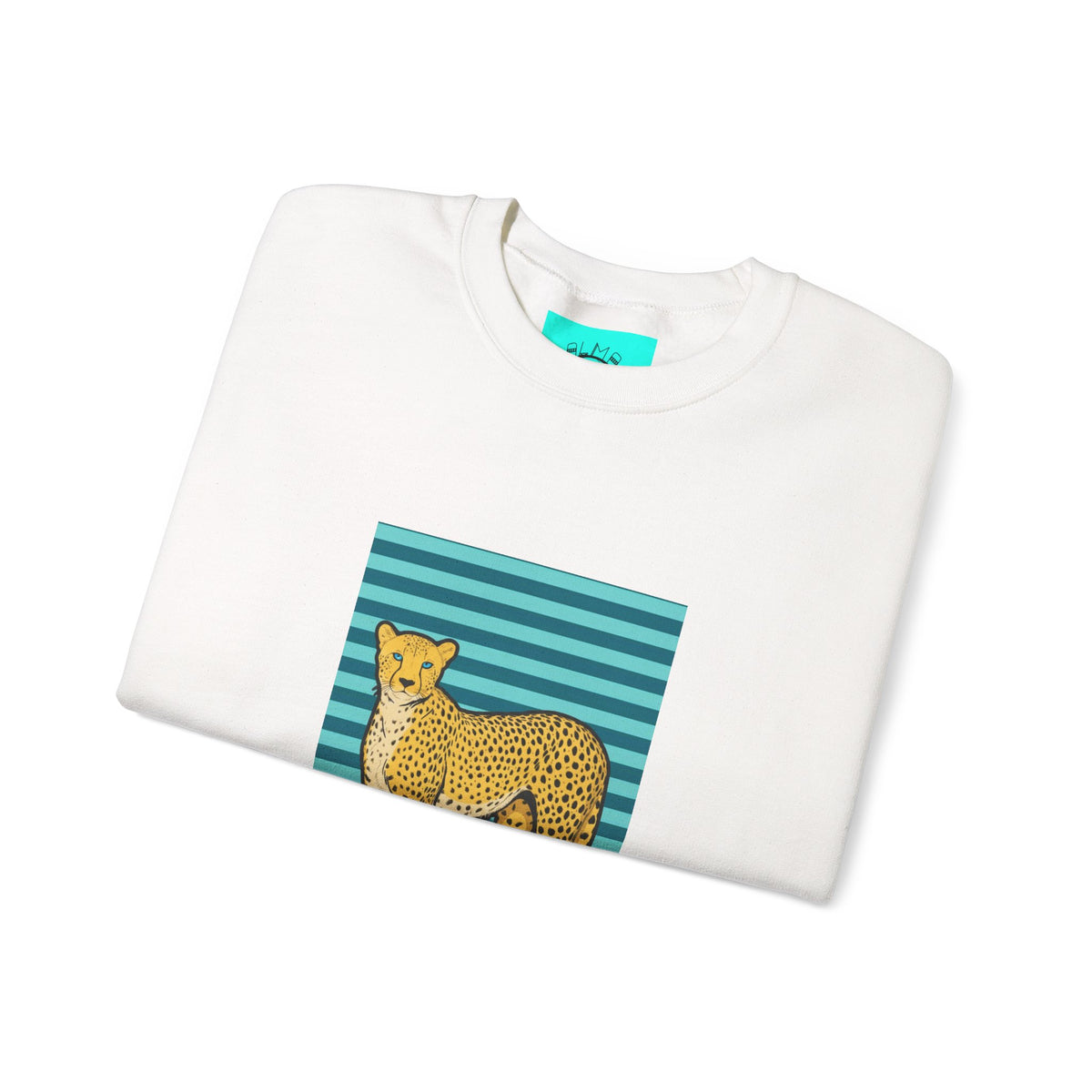 Cheetah in pink boots Unisex Heavy Blend™ Crewneck Sweatshirt