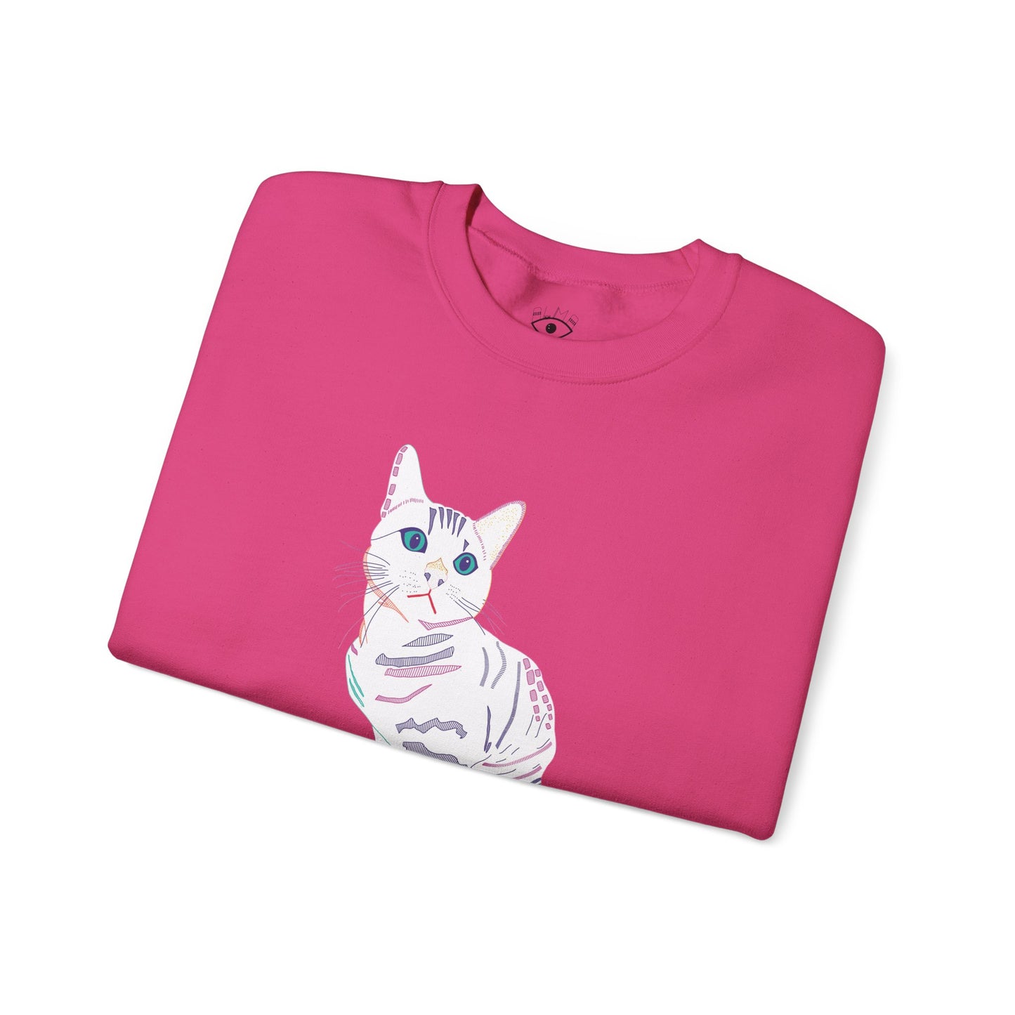 White Cat Unisex Heavy Blend™ Crewneck Sweatshirt