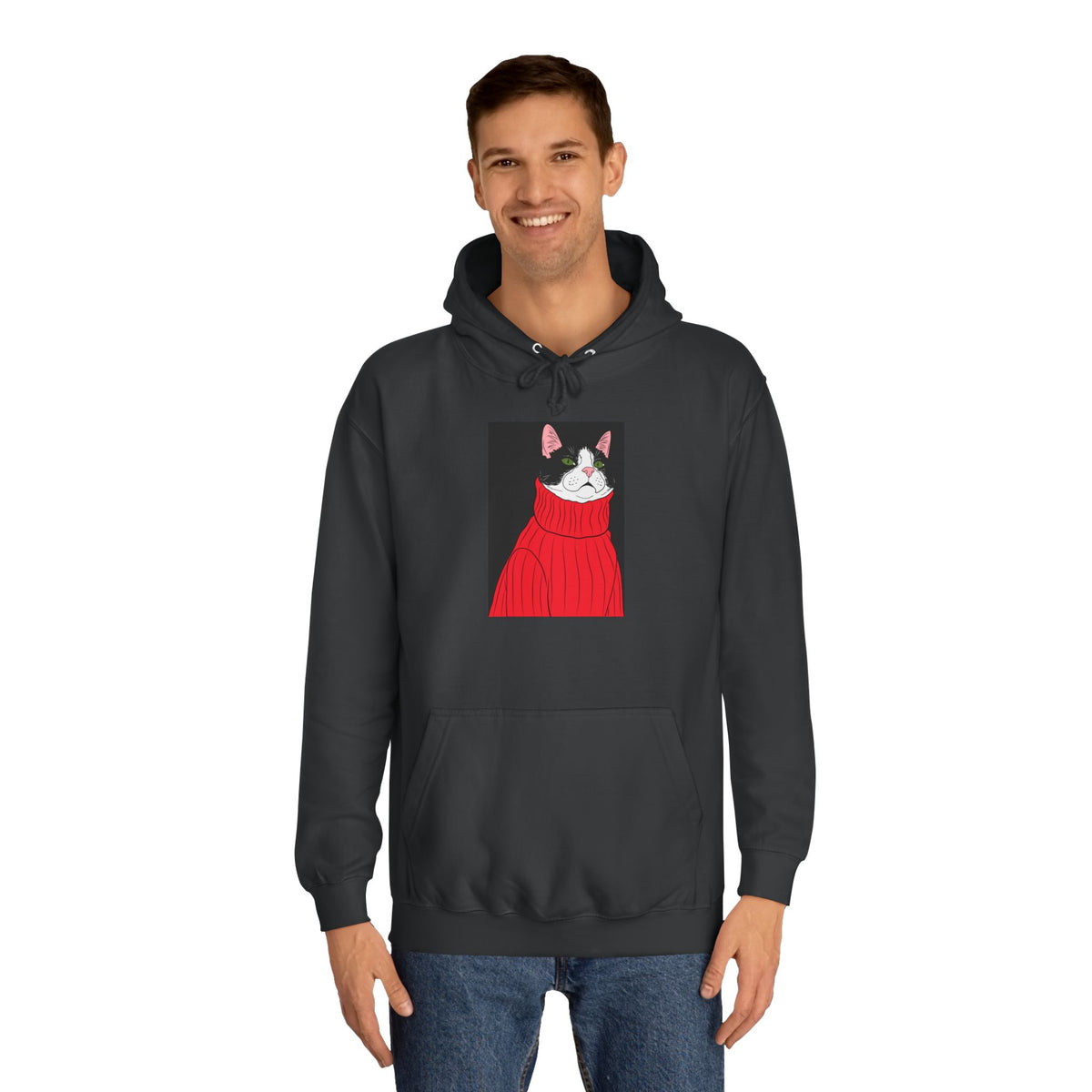 Lazy cat Unisex College Hoodie