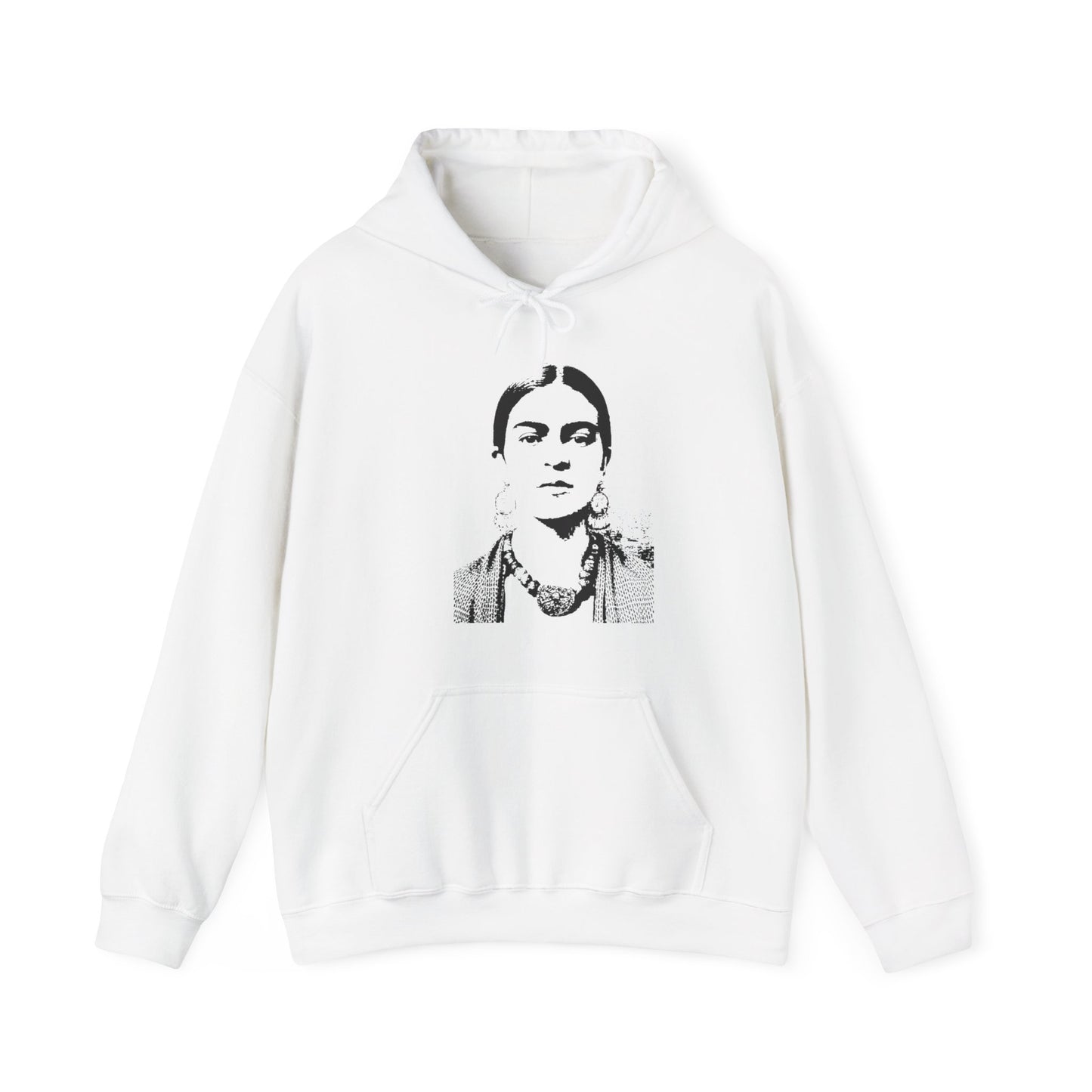 Frida Kahlo Inspired Hooded Sweatshirt - Unisex Warm Hoodie, Art Lover Gift, Vintage Style Clothes, Bohemian Fashion, Cozy Casual Wear