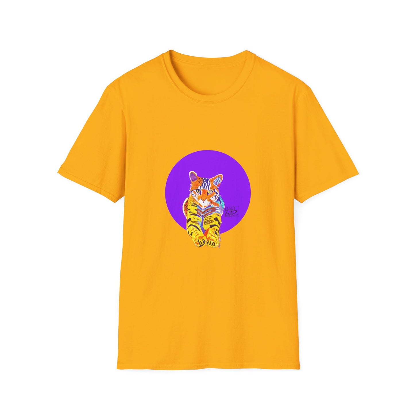 Vibrant Tiger Graphic T-Shirt, Colorful Art Tee for Animal Lovers, Unique Gift for Birthdays and Special Occasions, Unisex Softstyle Tee