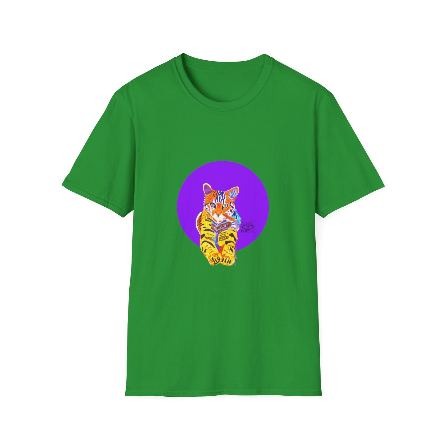 Vibrant Tiger Graphic T-Shirt, Colorful Art Tee for Animal Lovers, Unique Gift for Birthdays and Special Occasions, Unisex Softstyle Tee