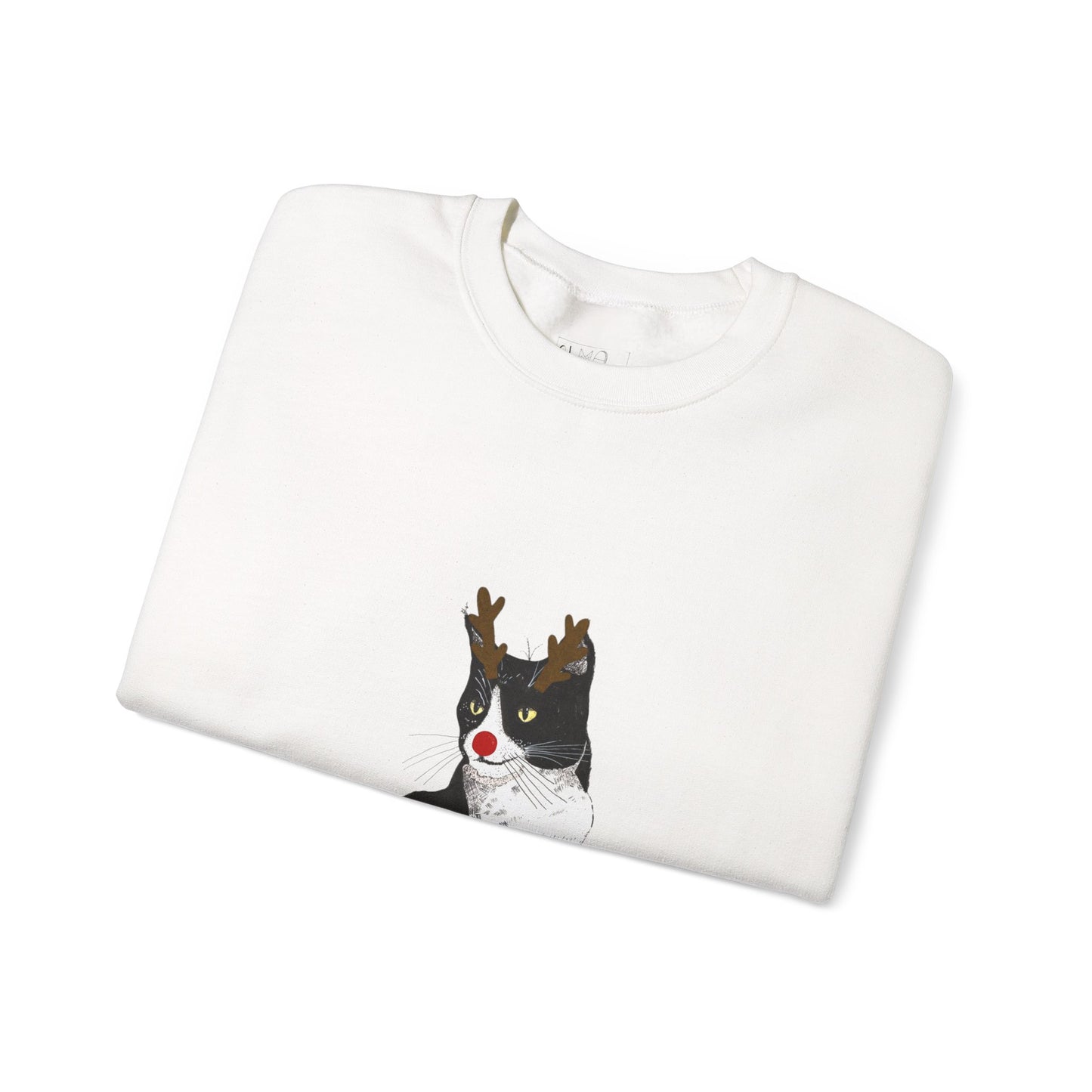 Black cat Reindeer Sweatshirt – Cute Holiday