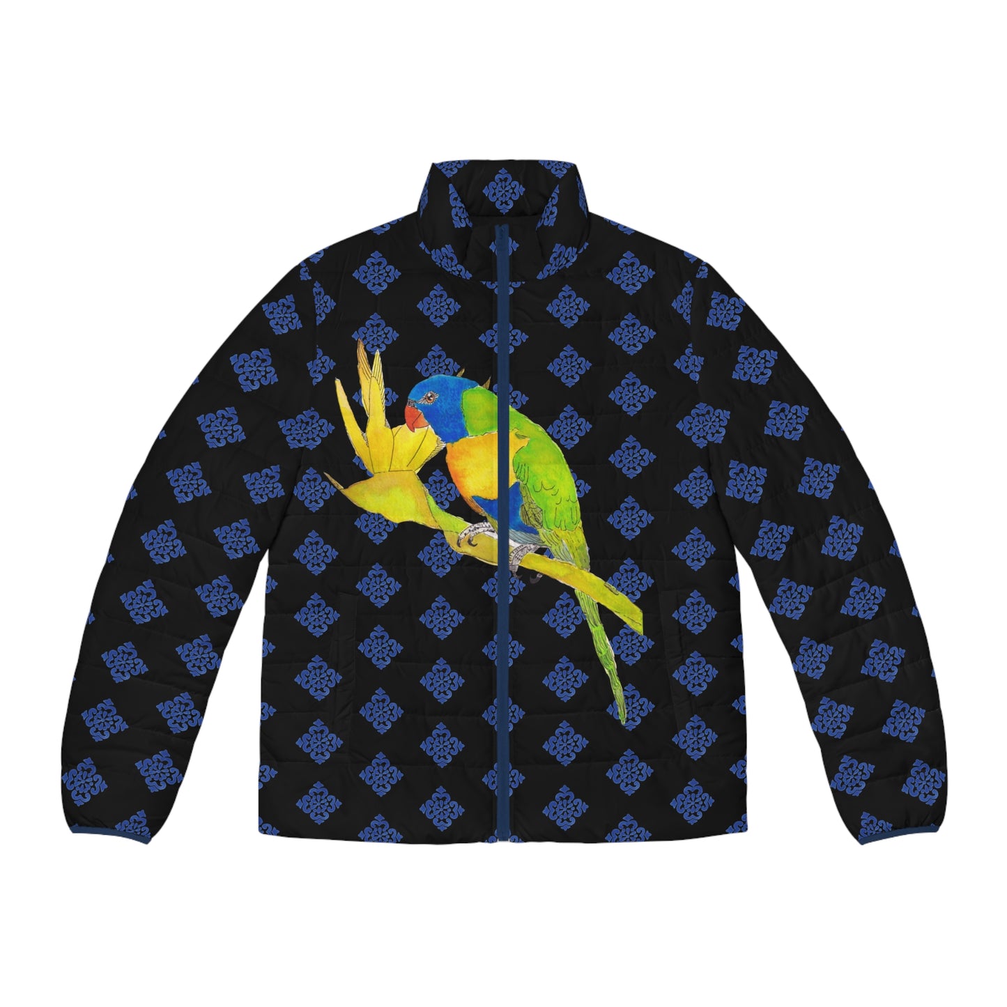 Parrot Men's Puffer Jacket (AOP)