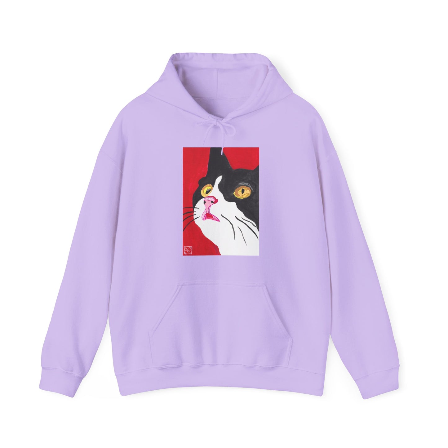 Cat Lover's Unisex Heavy Blend Hoodie - Artistic Cat Design