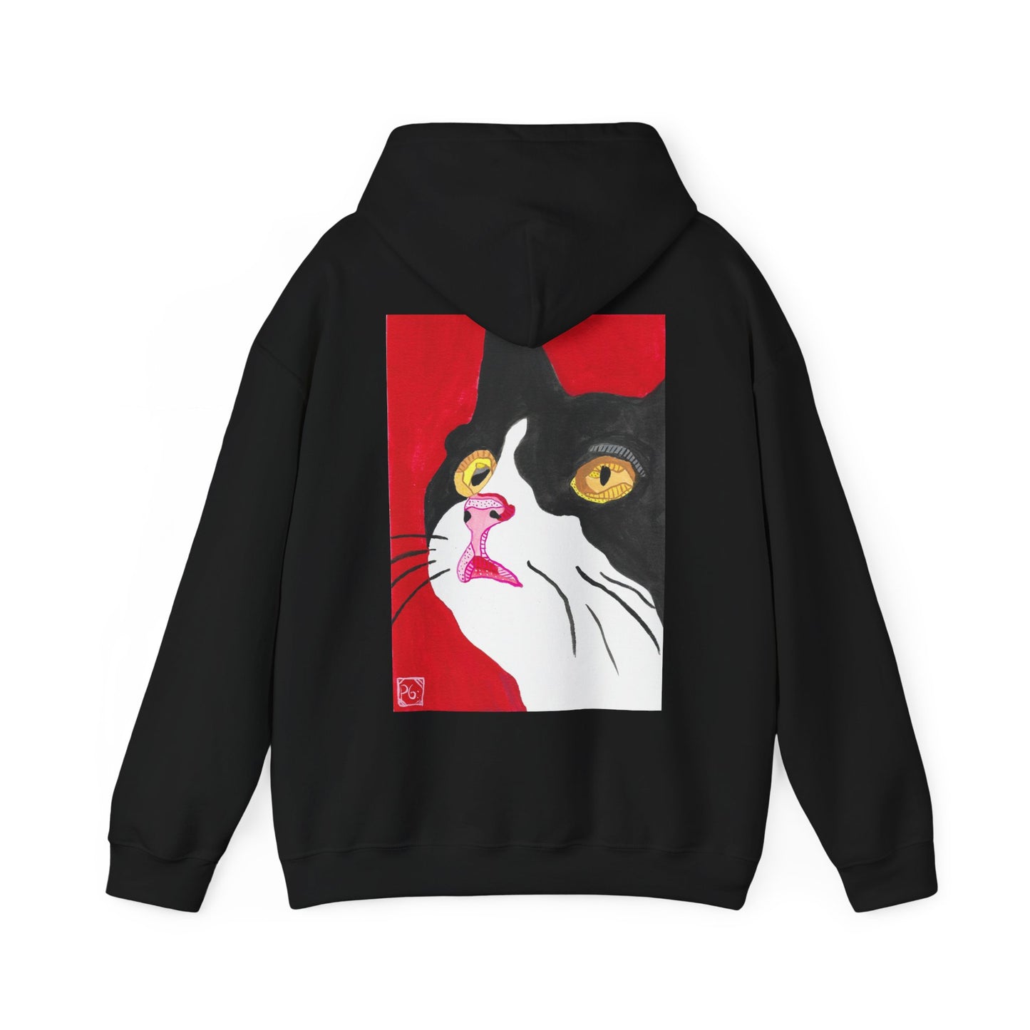 Cat Lover's Unisex Heavy Blend Hoodie - Artistic Cat Design