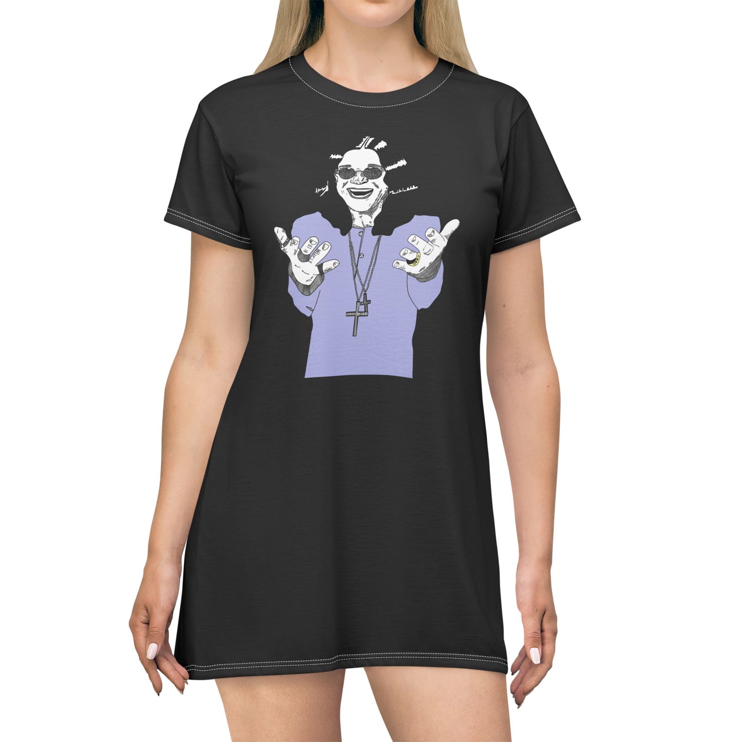Ozzy T-Shirt Dress (AOP)