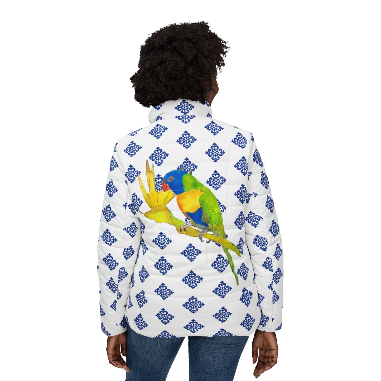 Tropical Parrot  jacket Women’s Puffer Jacket (AOP)