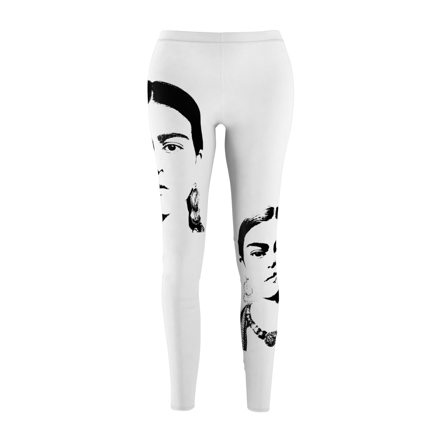 Frida Kahlo-Inspired Women's Casual Leggings - Feature Artistic AOP Design, Perfect for Yoga, Lounge, Gifts, Art Lovers, Statement Wear