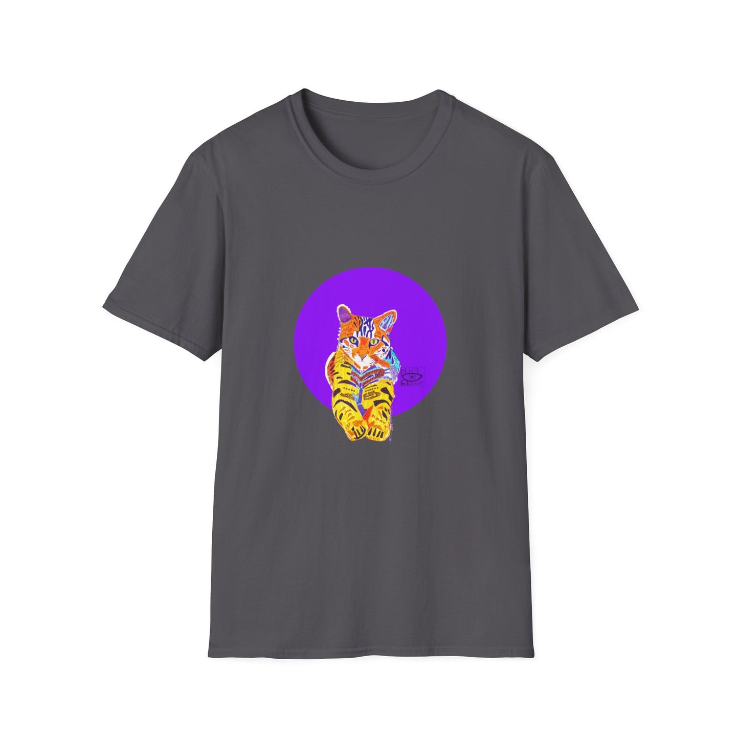 Vibrant Tiger Graphic T-Shirt, Colorful Art Tee for Animal Lovers, Unique Gift for Birthdays and Special Occasions, Unisex Softstyle Tee