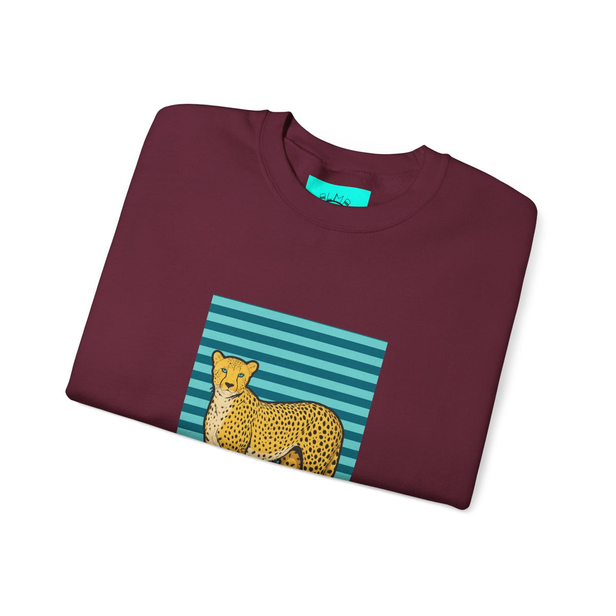 Cheetah in pink boots Unisex Heavy Blend™ Crewneck Sweatshirt