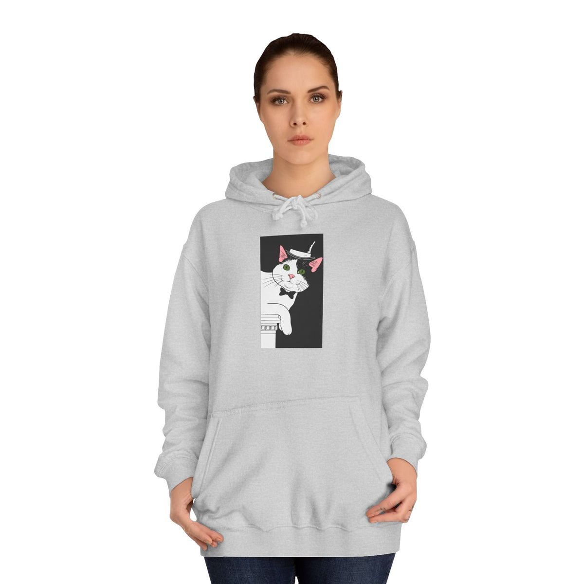 Mister Cat Unisex College Hoodie