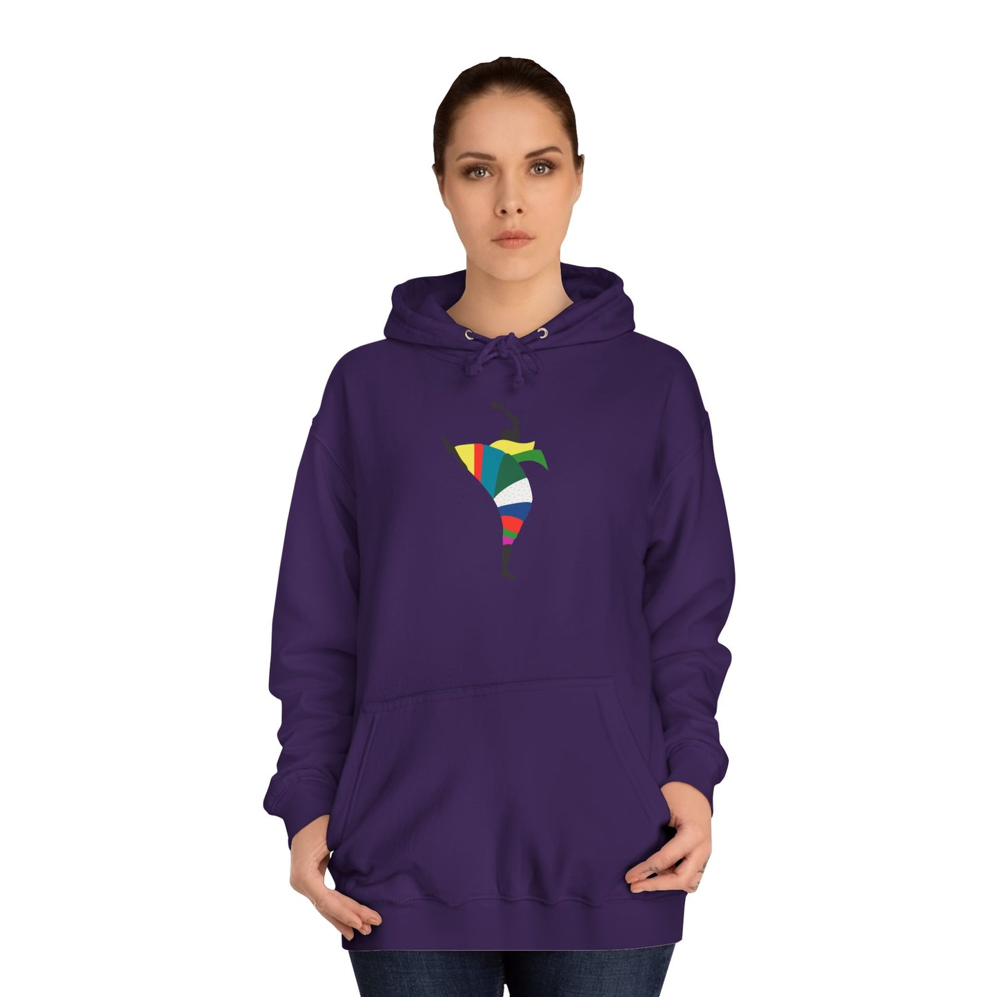 Colorful Dancer Unisex College Hoodie - Stylish Daily Wear