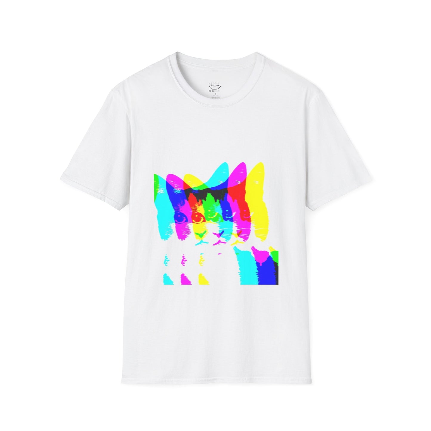 Neon Cat Unisex Softstyle T-Shirt