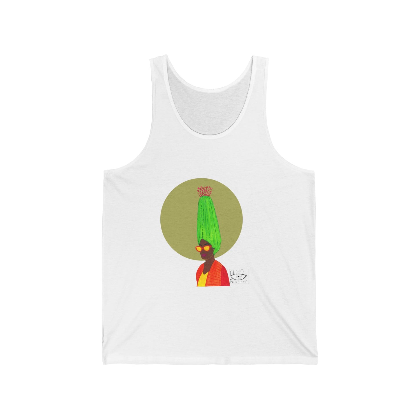 Vibrant Graphic Unisex Jersey Tank Top | Unique Art Design | Casual Summer Wear, Street Style, Festival Outfit, Gift Idea
