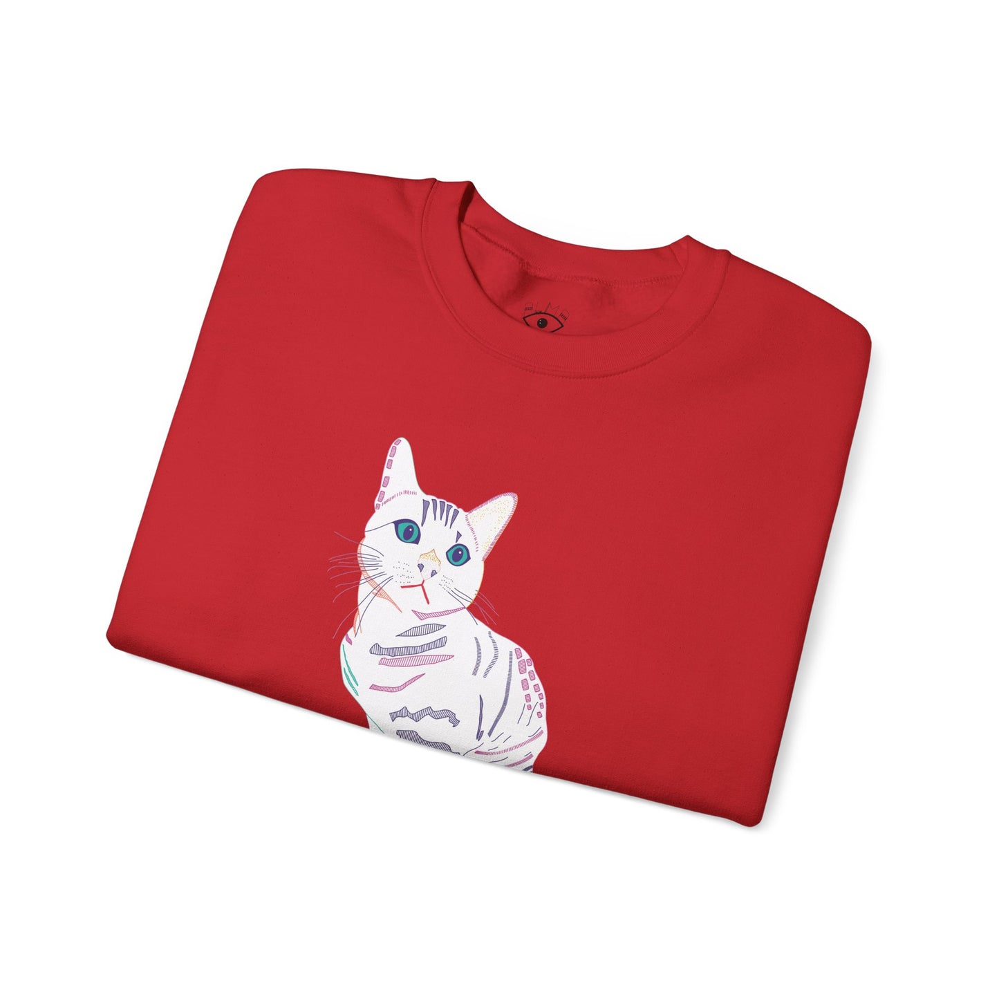 White Cat Unisex Heavy Blend™ Crewneck Sweatshirt