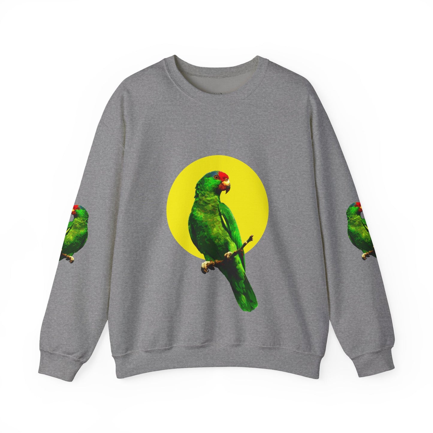 Vibrant Parrot Sweatshirt, Colorful Bird Apparel, Nature Lover Gift, Animal Print Crewneck, Casual Wear, Eco-Friendly Fashion
