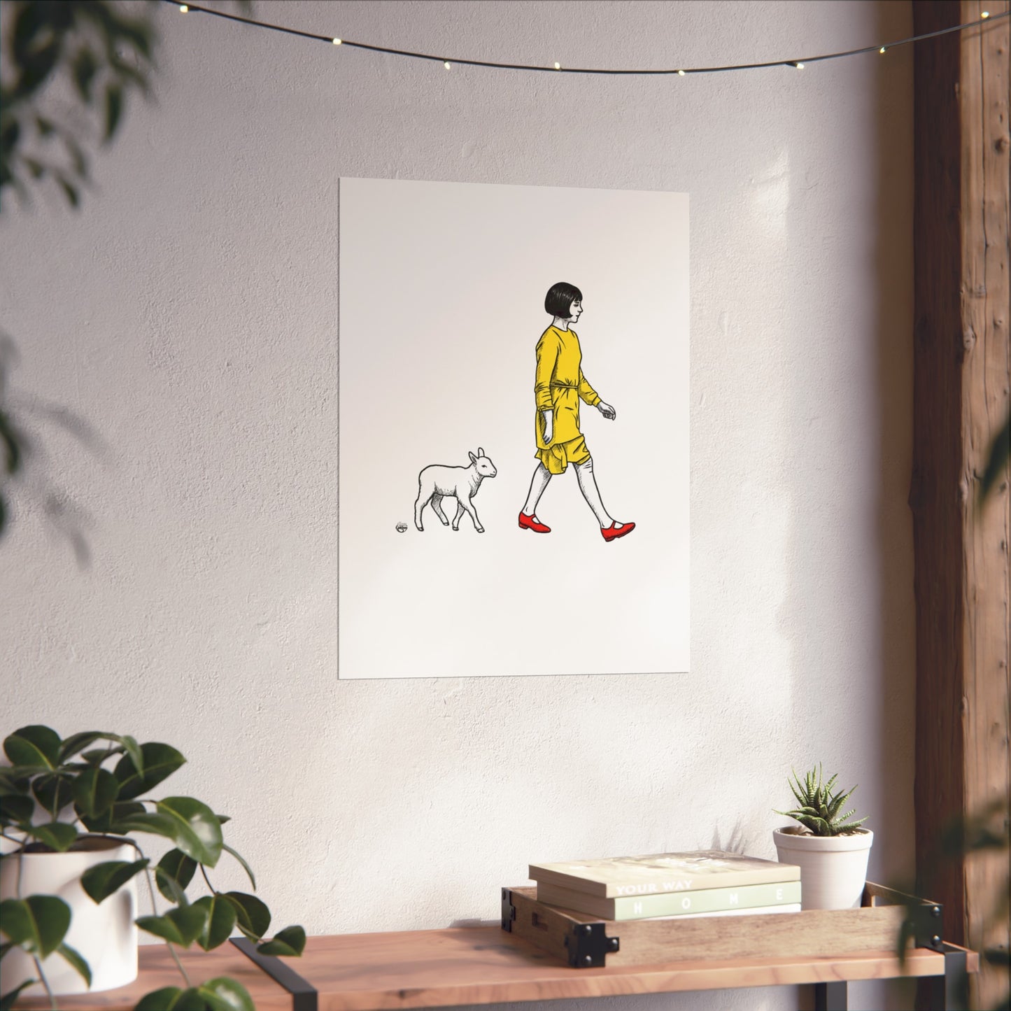 Violet and the lamb Fine Art Posters