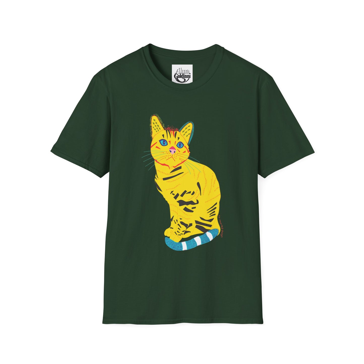 Yellow Cat Unisex Softstyle T-Shirt