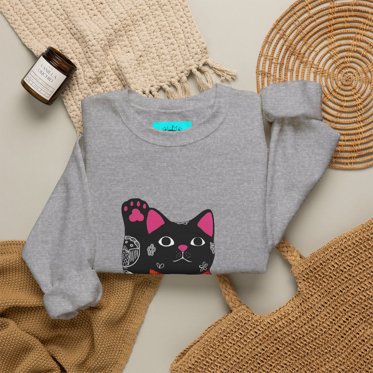 Good luck cat Unisex Heavy Blend™ Crewneck Sweatshirt