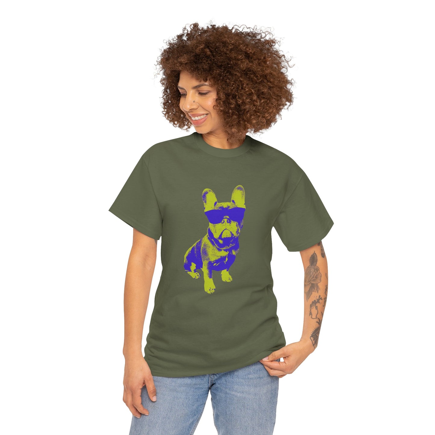 French Buldog Unisex Heavy Cotton Tee
